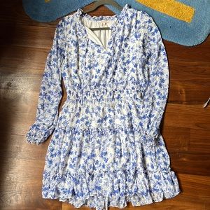 Blue floral dress